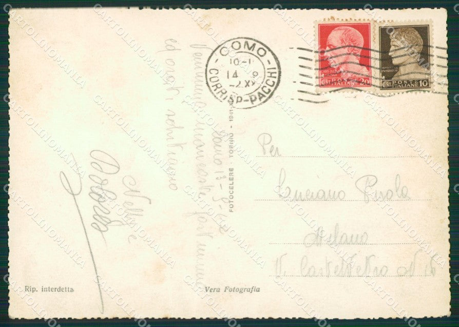 Como Punta Balbianello Lago di Como Barca Foto FG cartolina KB3745 – retro