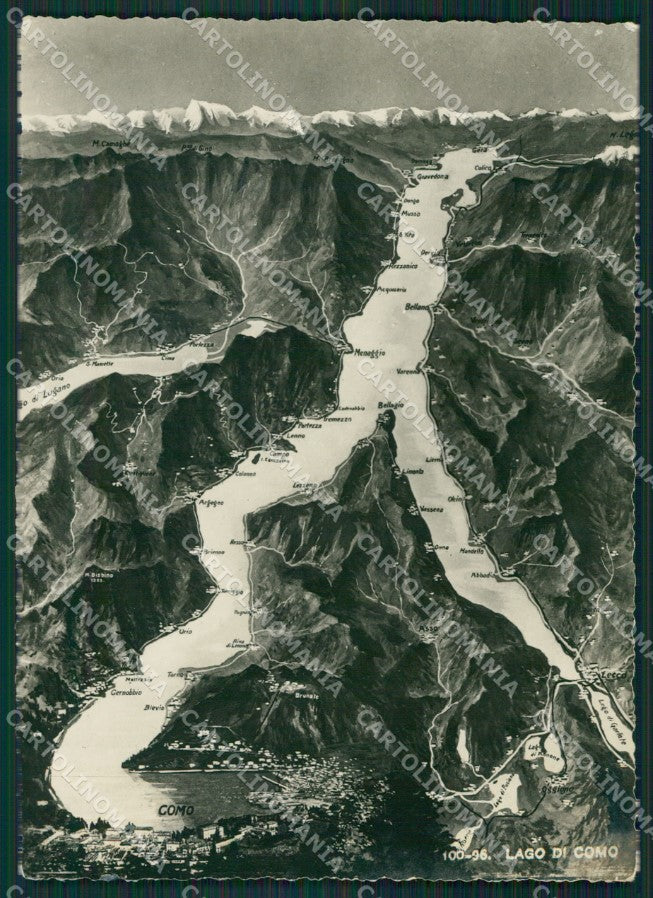 Como Lago di Mappa Foto FG cartolina KB3764 – fronte