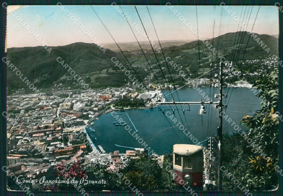 Como Brunate Lago di Como Funicolare PIEGA Foto FG cartolina KB3767 – fronte