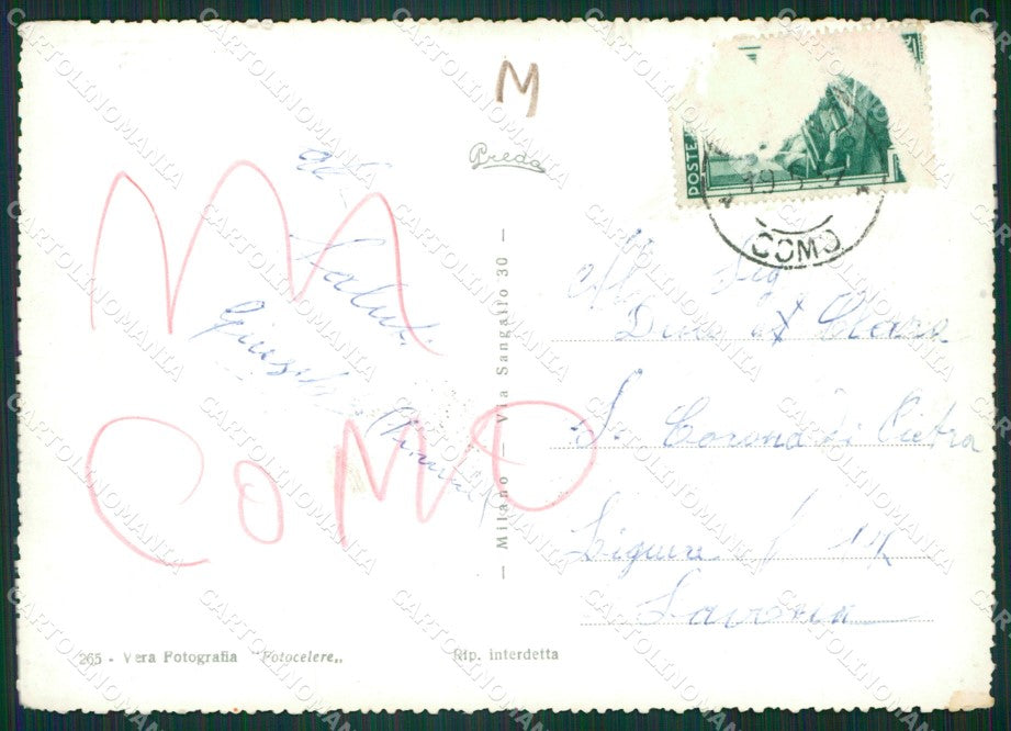 Como Città Lago di Foto FG cartolina KB3768 – retro