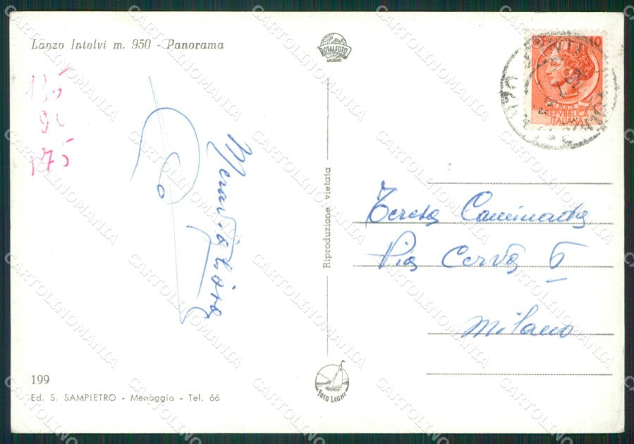 Como Lanzo d'Intelvi PIEGHINA Foto FG cartolina KB3772 – retro