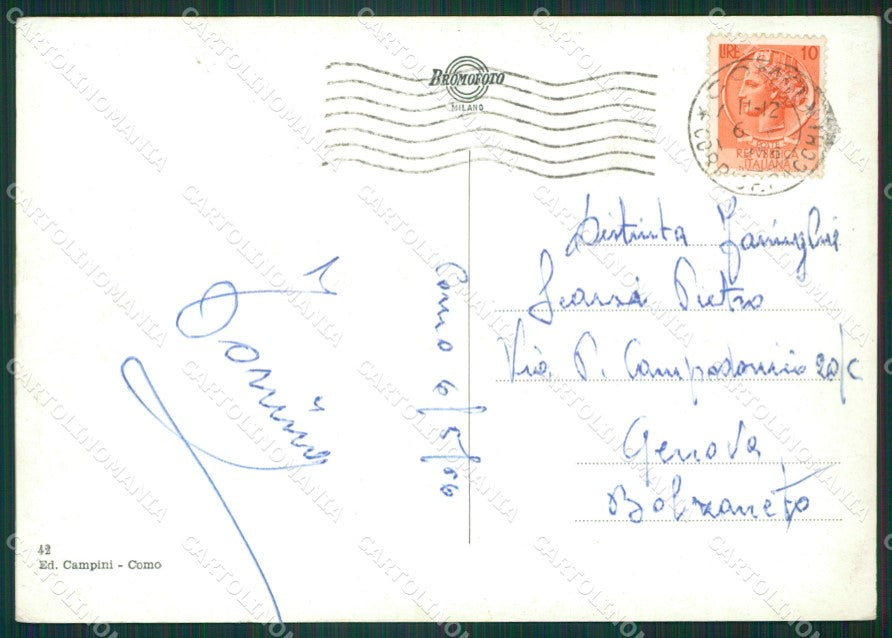 Como Città Lago di Foto FG cartolina KB3773 – retro