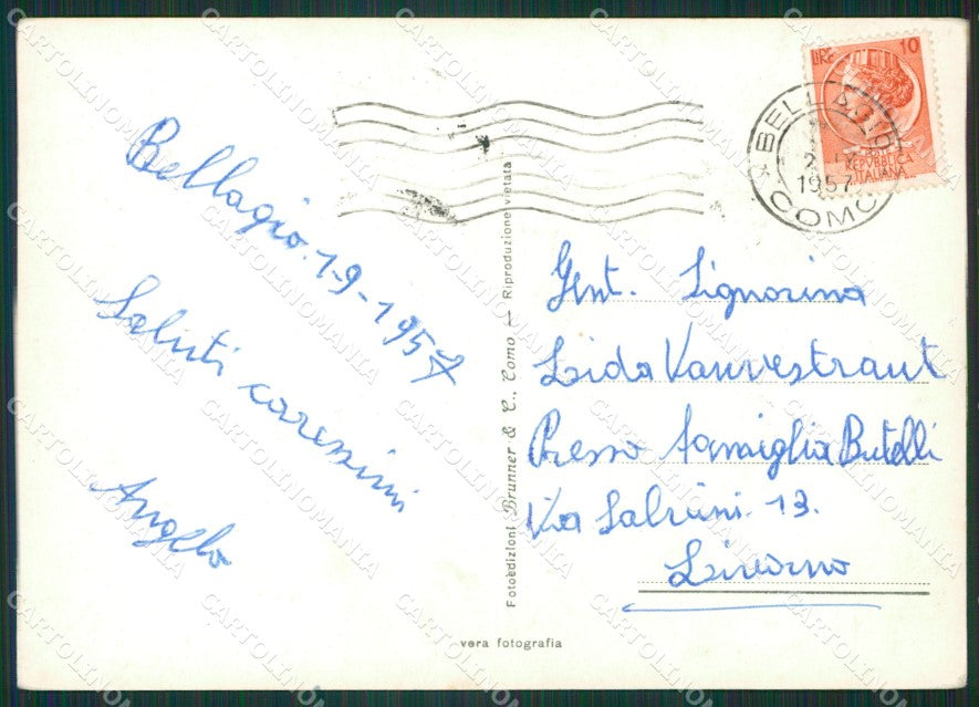 Como Bellagio Varenna Lago di Como Foto FG cartolina KB3774 – retro