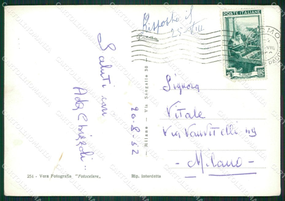 Como Città Lago di PIEGHINA Foto FG cartolina KB3777 – retro