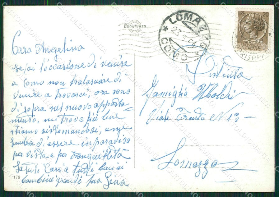 Como Città Lago di Villa Olmo STRAPPINO Foto FG cartolina KB3786 – retro