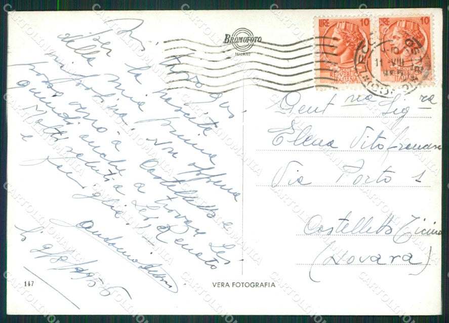 Lecco Melgrate Lago di Foto FG cartolina KB3787 – retro