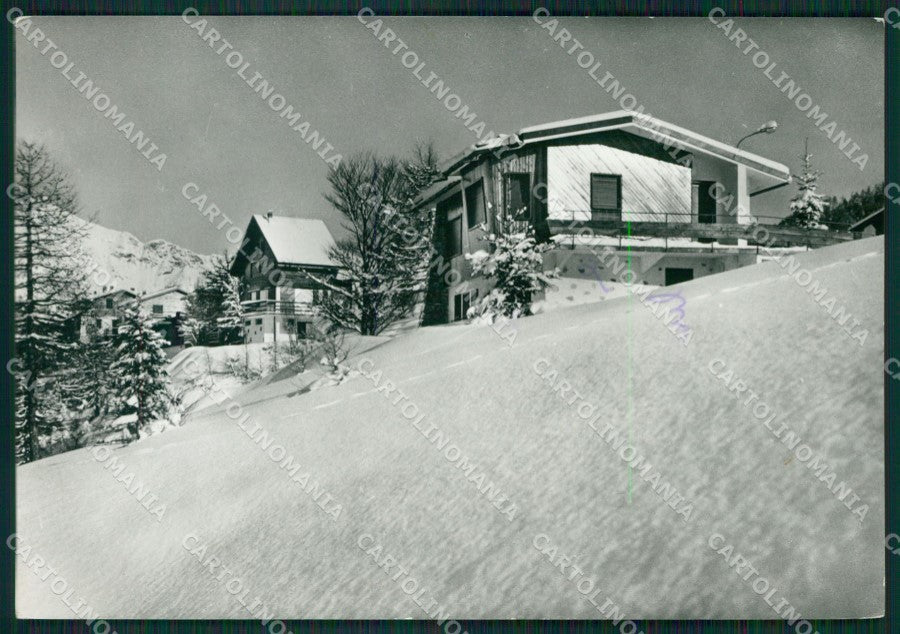 Lecco Margno Pian delle Betulle Nevicata PIEGHINA Foto FG cartolina KB3799 – fronte