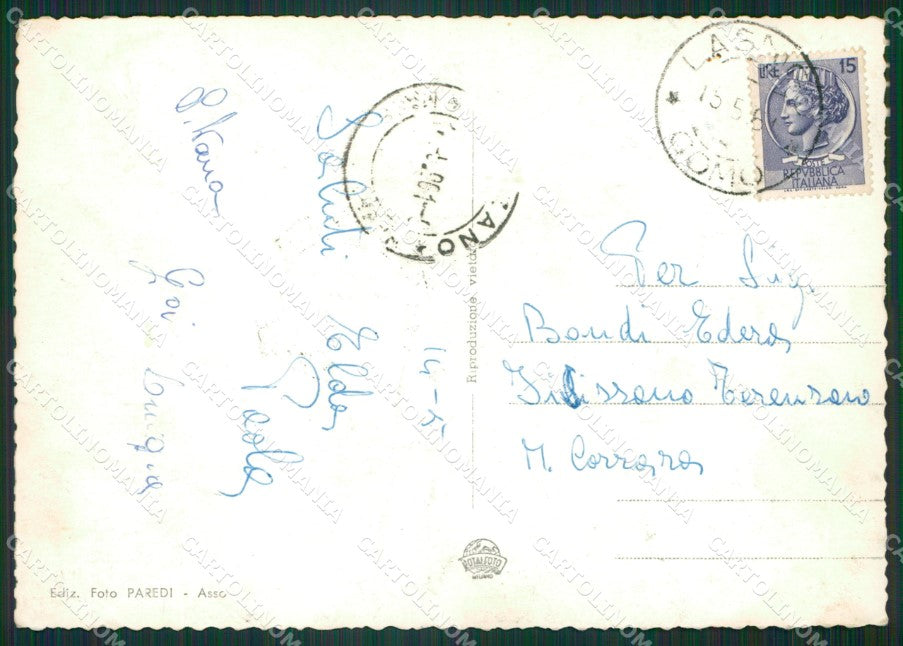 Como Lasnigo Narcisi Grigne PIEGHINA Foto FG cartolina KB3800 – retro