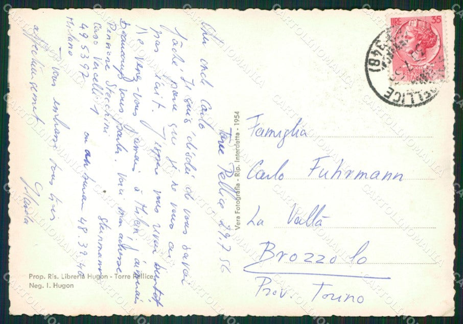 Torino Torre Pellice Foto FG cartolina KB3816 – retro