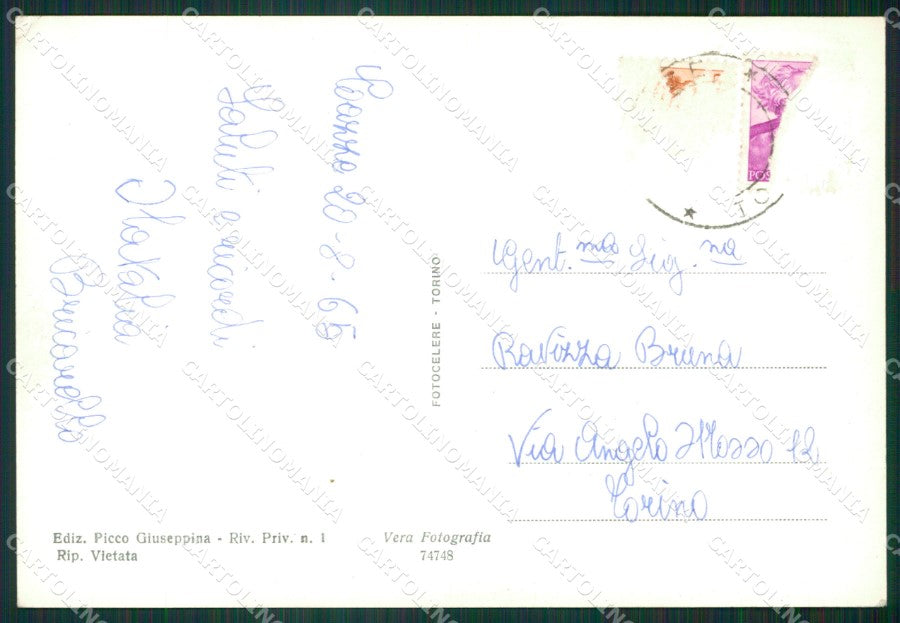 Torino Coazze Aquila Foto FG cartolina KB3817 – retro