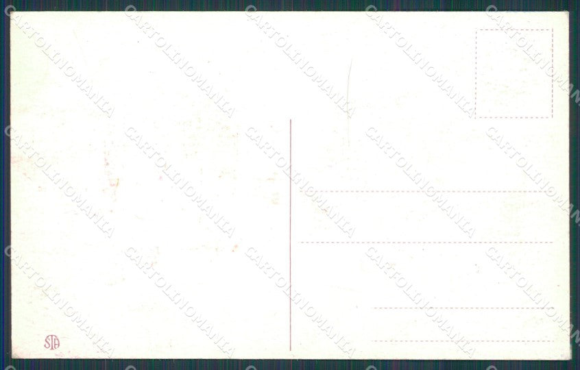Napoli ? Dipinta a mano Alterocca cartolina KB3821 – retro