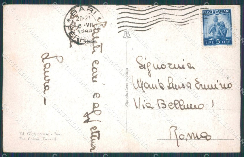 Bari Città Auto PIEGHINA cartolina KB3842 – retro