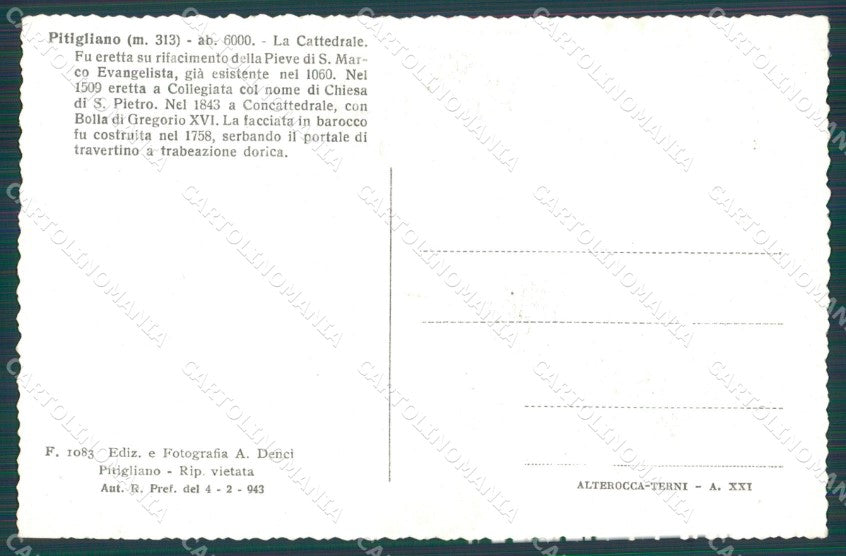 Grosseto Pitigliano cartolina KB3854 – retro