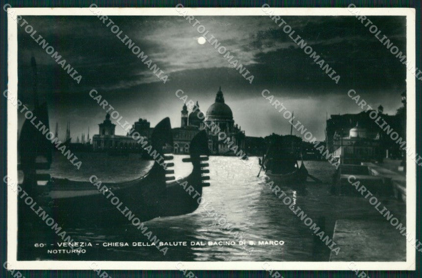 Venezia Città Chiaro di Luna Gondole Foto cartolina KB3866 – fronte