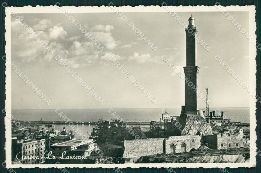 Genova Città Lanterna PIEGA Foto cartolina KB3868 – fronte
