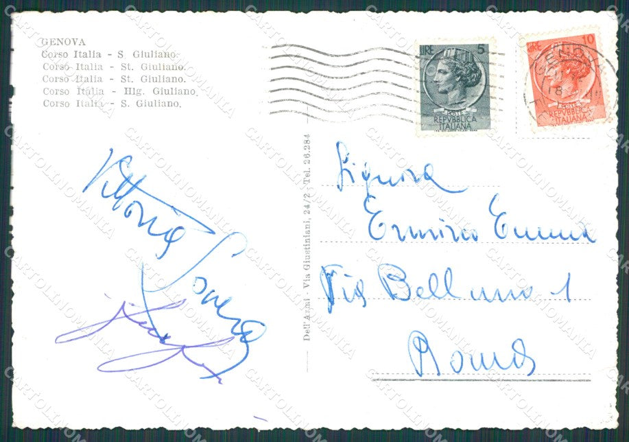 Genova San Giuliano STRAPPINO FG cartolina KB3884 – retro