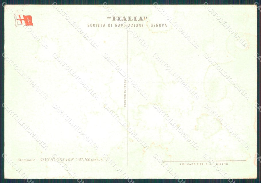 Genova Italia Navigazione Giulio Cesare FG cartolina KB3889 – retro