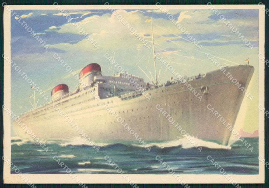 Genova Italia Navigazione Conte Grande FG cartolina KB3891 – fronte