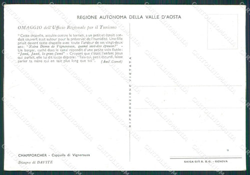 Aosta Champorcher Davite FG cartolina KB3898 – retro