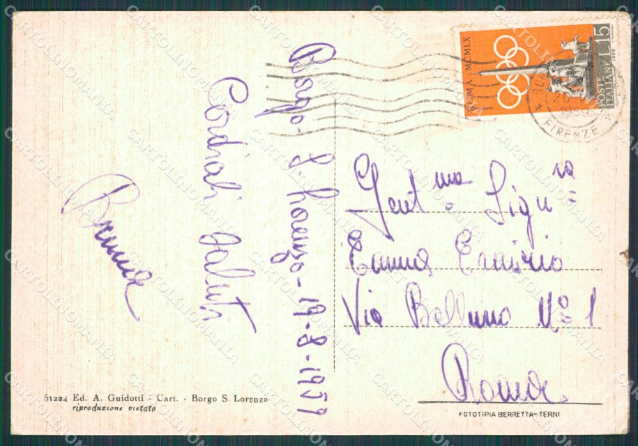 Firenze Borgo San Lorenzo PIEGHINE FG cartolina KB3902 – retro