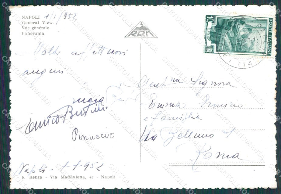 Napoli Città FG cartolina KB3903 – retro