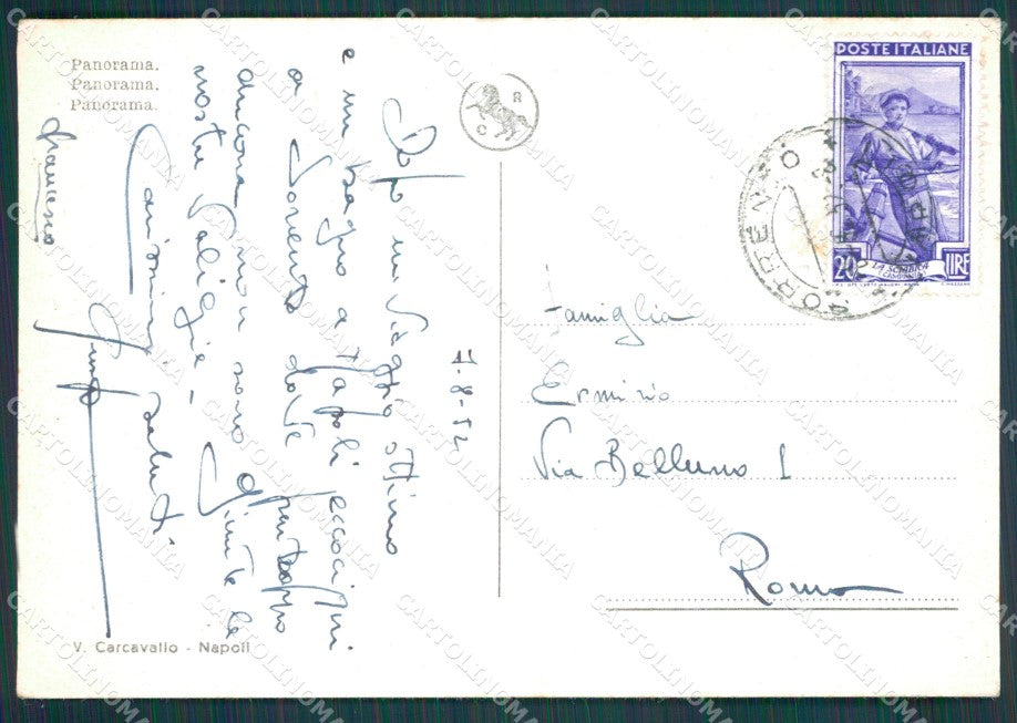 Napoli Sorrento FG cartolina KB3905 – retro