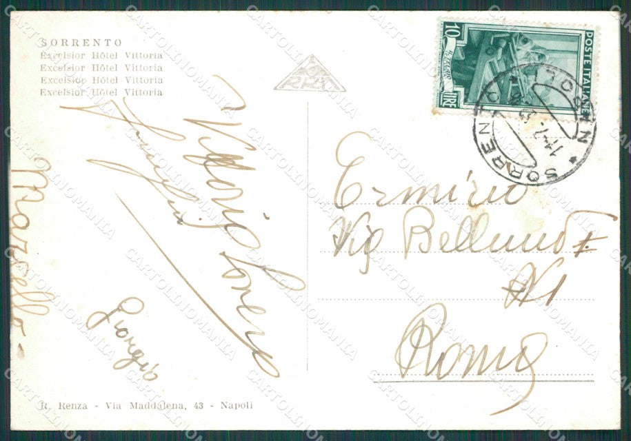 Napoli Sorrento FG cartolina KB3921 – retro