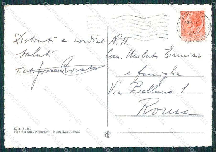 Pistoia Montecatini Terme FG cartolina KB3926 – retro