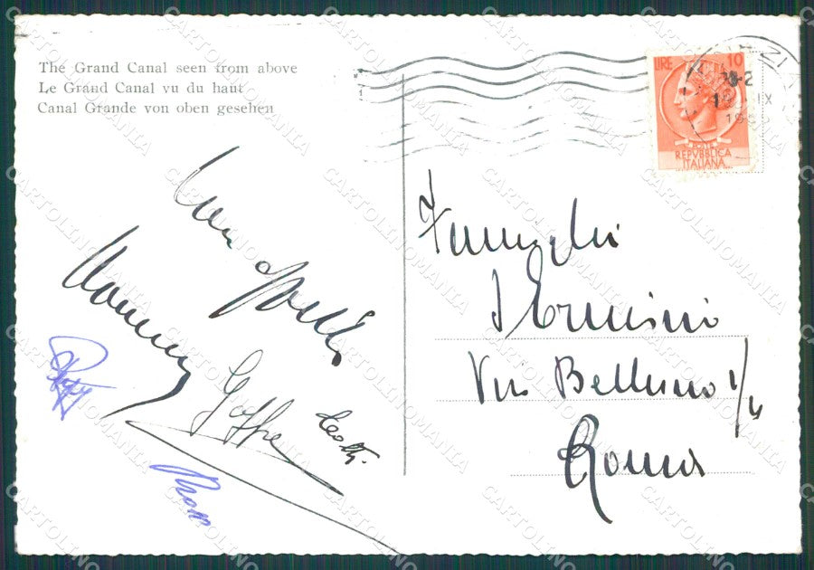 Venezia Città Gondole FG cartolina KB3932 – retro