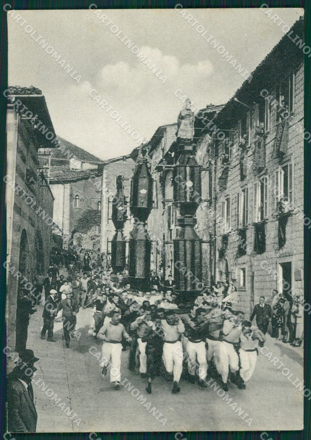 Perugia Gubbio Processione Festa dei Ceri FG cartolina KB3936 – fronte