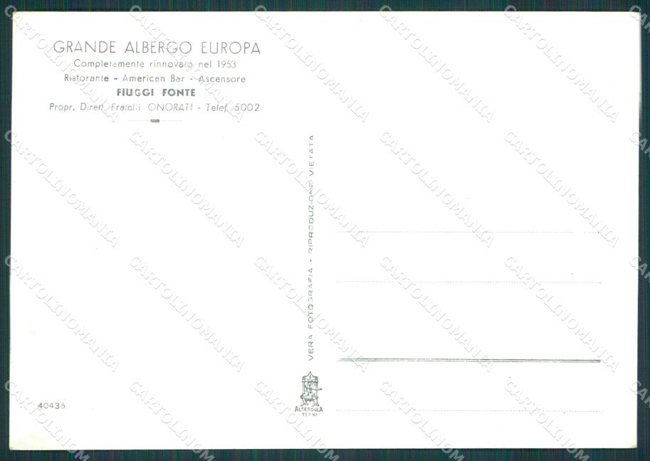 Frosinone Fiuggi Fonte Foto FG cartolina KB3942 – retro