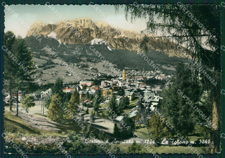 Belluno Cortina d'Ampezzo Tofane PIEGHE Foto FG cartolina KB3943 – fronte