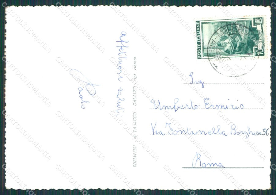 Belluno Cortina d'Ampezzo Tofane PIEGHE Foto FG cartolina KB3943 – retro