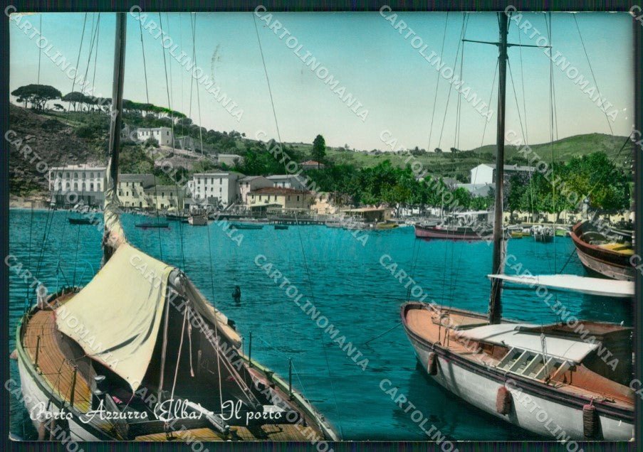 Livorno Porto Azzurro Elba Barche Foto FG cartolina KB3945 – fronte