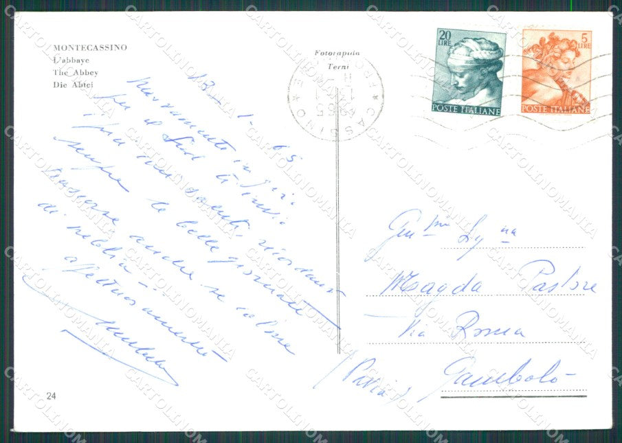 Frosinone Cassino Montecassino Foto FG cartolina KB3951 – retro
