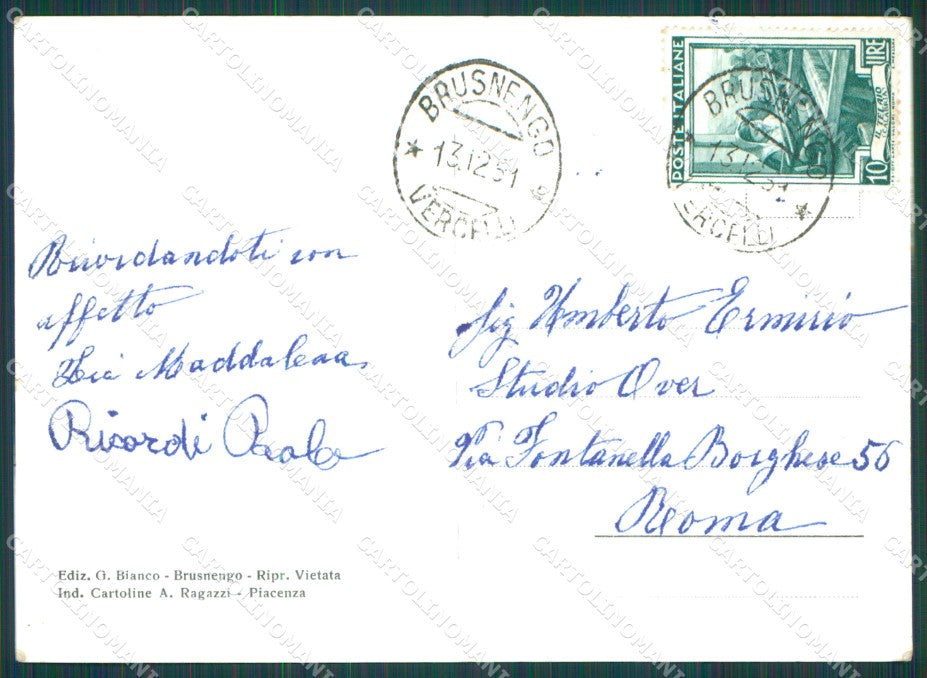 Biella Brusnengo Monte Barone STRAPPINO Foto FG cartolina KB3996 – retro