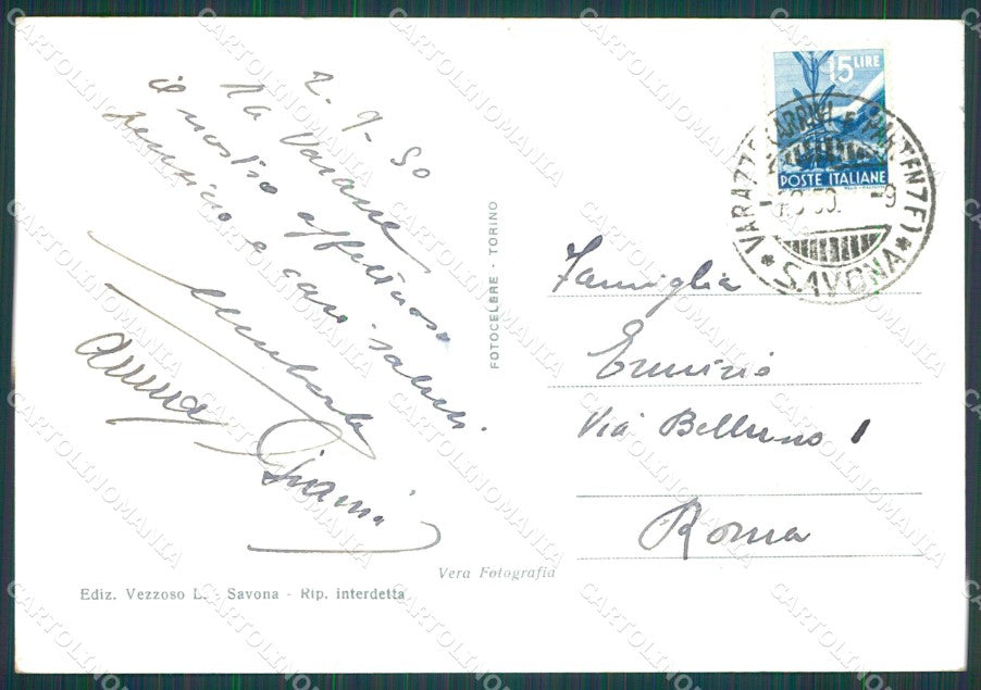 Savona Varazze Foto FG cartolina KB4005 – retro