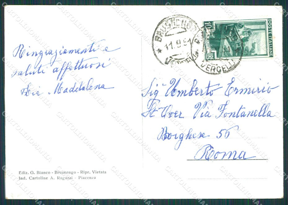 Biella Brusnengo STRAPPINO Foto FG cartolina KB4010 – retro