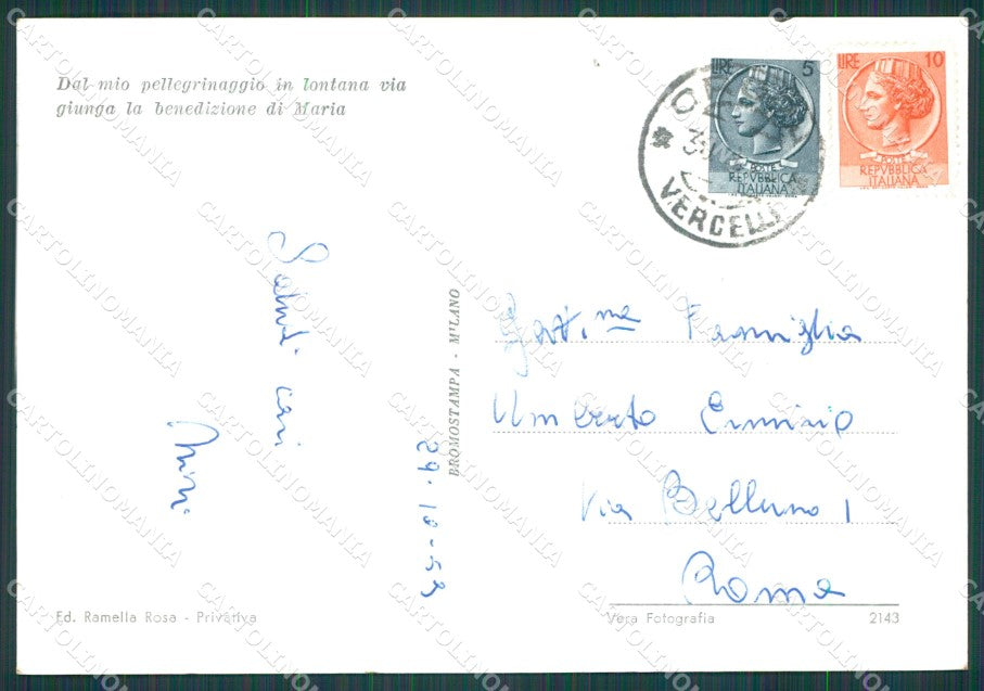Biella Oropa Santuario di Foto FG cartolina KB4011 – retro