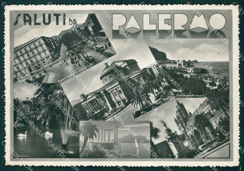 Palermo Città Saluti da Foto FG cartolina KB4013 – fronte