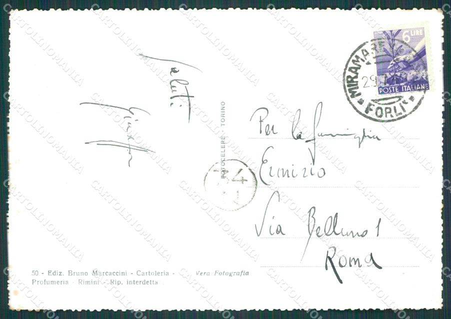 Rimini Miramare di Foto FG cartolina KB4033 – retro