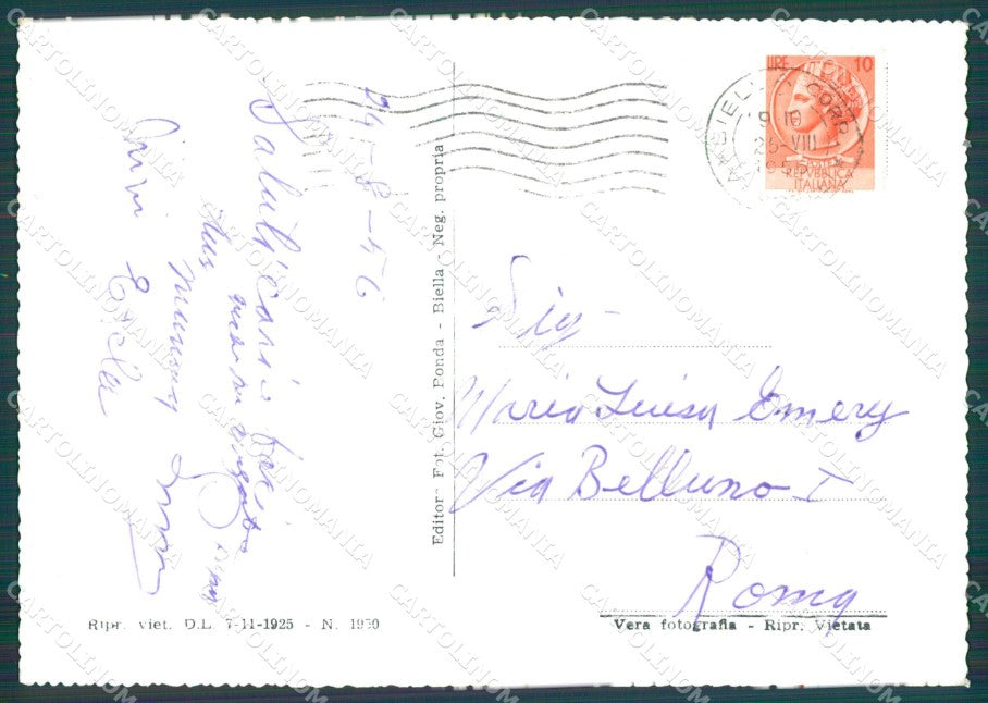 Biella Pollone Foto FG cartolina KB4045 – retro