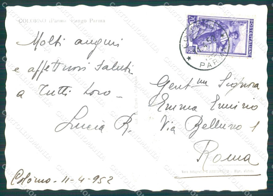 Parma Colorno Foto FG cartolina KB4048 – retro