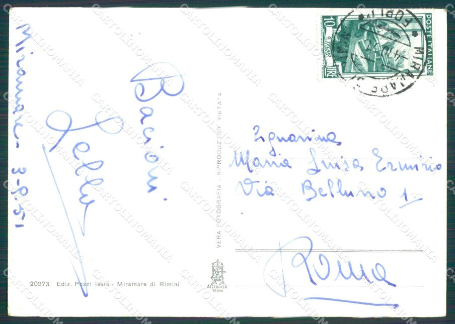 Rimini Mirmare di Foto FG cartolina KB4052 – retro