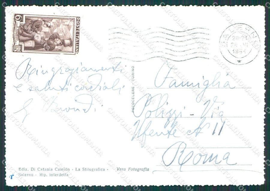 Salerno Città PIEGA Foto FG cartolina KB4080 – retro