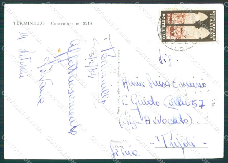 Rieti Terminillo Nevicata Foto FG cartolina KB4087 – retro