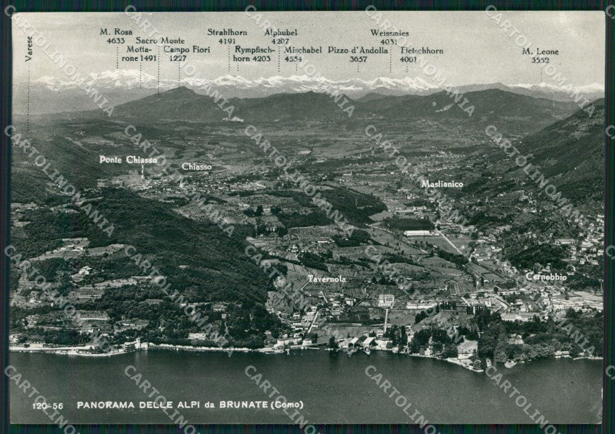 Como Brunate Alpi Foto FG cartolina KB4088 – fronte