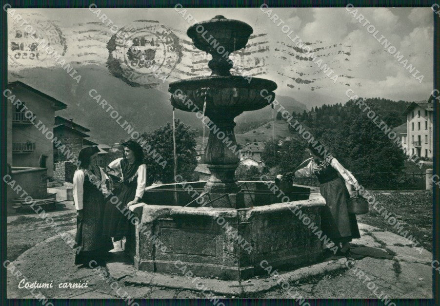 Udine Tolmezzo Costumi Carnici Foto FG cartolina KB4091 – fronte