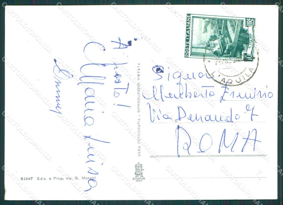 L'Aquila Ovindoli PIEGHINEFoto FG cartolina KB4100 – retro