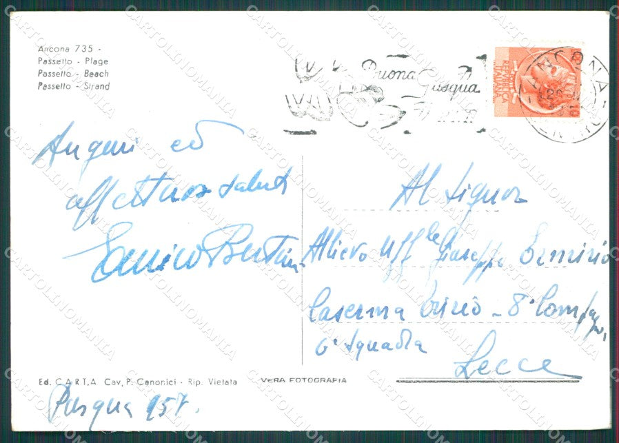 Ancona Città Foto FG cartolina KB4103 – retro